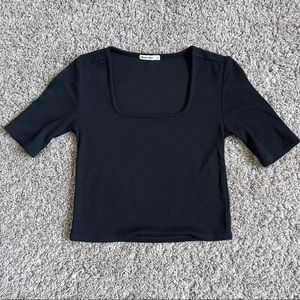 Marine Layer Black Crop Top